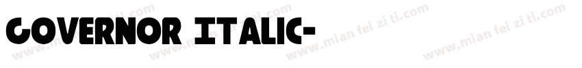 Governor Italic字体转换